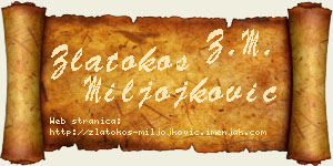 Zlatokos Miljojković vizit kartica